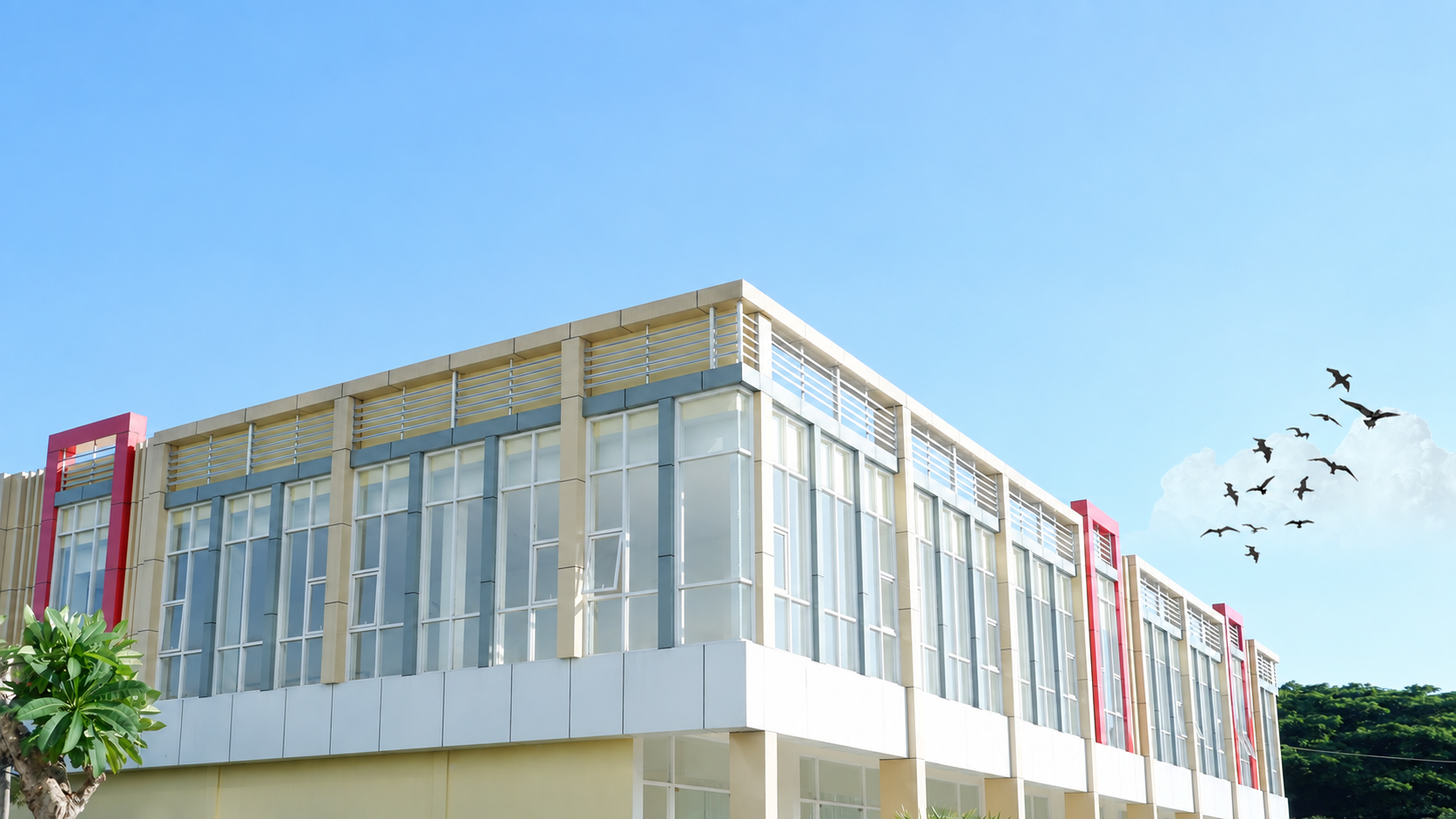 Modern Building Beneath a Blue Sky